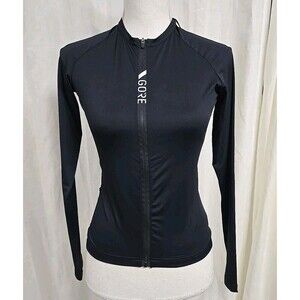 Gorewear Torrent Long Sleeve Jersey Full Zip Thermo Cycling Black Women's Sz S